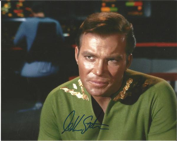 William Shatner as James T Kirk signed Star Trek colour 10 x 8 photo.