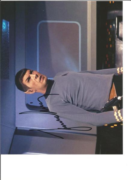 Star Trek Leonard Nimoy as Spock signed colour 10 x 8 photo. 