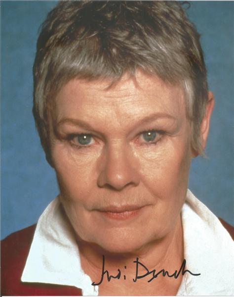 Judi Dench M James Bond signed 10 x 8 colour photo