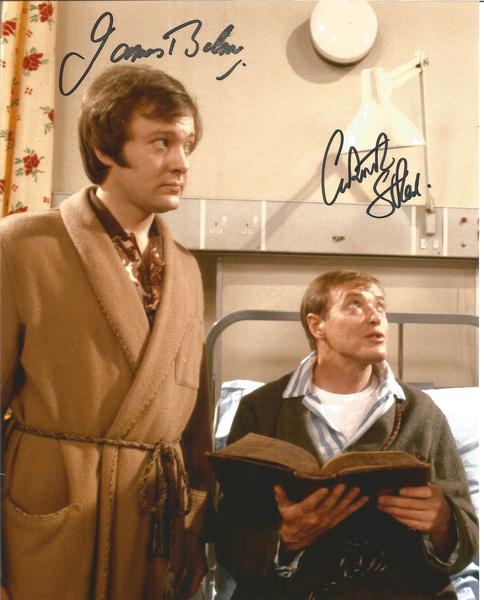 James Bolam and Christopher Strauli Only When I Laugh Signed 10x8 colour photo