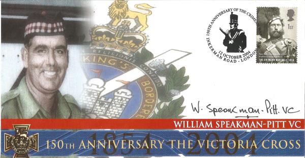 W Speakman-Pitt VC WW2 signed on his own 2004 cover comm 150th ann of the Victoria Cross. 