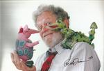 Peter Firmin 12 x 8 photo signed by Noggin The Nog, Ivor The Engine and Bagpuss Creator And Artist, The Late Peter Firmin.